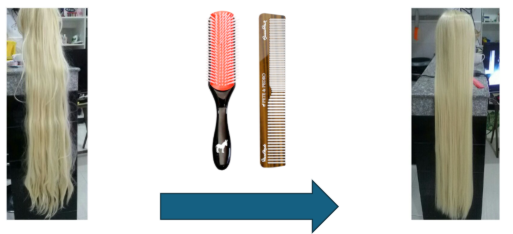Comb analogy for gradual untangling and tissue remodelling.